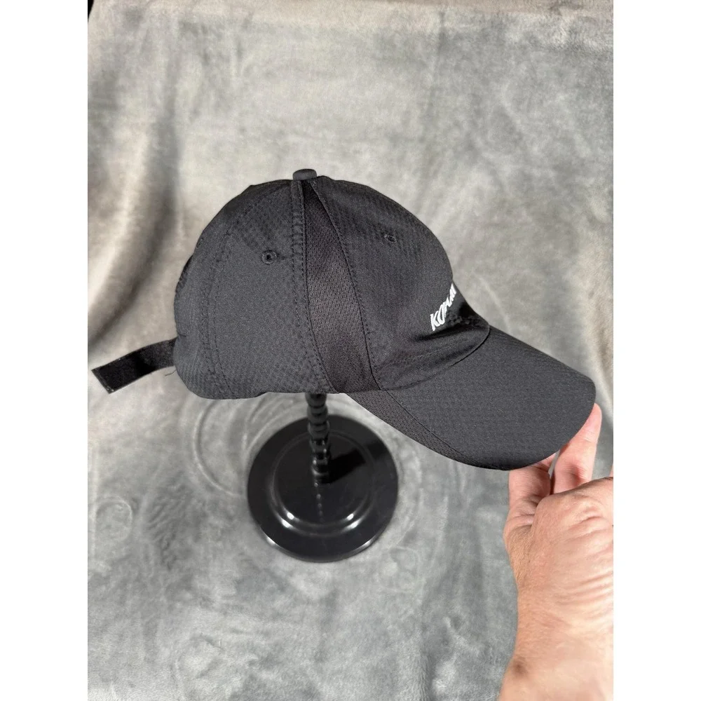 Nike Golf Hat Cap Strap Back One Size Black Konami Mesh Breathable Mens
